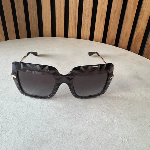 Dolce & Gabbana Black Faceted Sunglasses Dolce & Gabbana DG4478 Sunglasses | FramesDirect.com main image 3